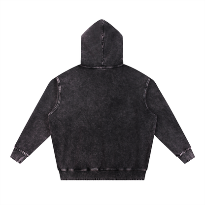“The Lord’s Prayer” Snow Wash Hand-Frayed Heavyweight Hoodie