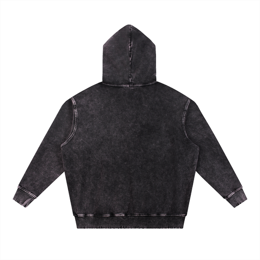 “The Lord’s Prayer” Snow Wash Hand-Frayed Heavyweight Hoodie