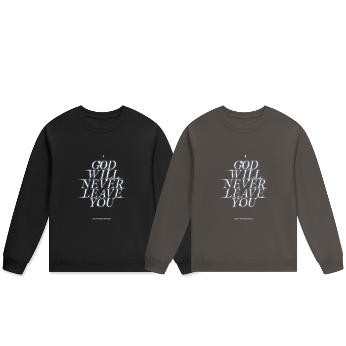 "God Will Never Leave You" Streetwear Unisex Cotton Pullover
