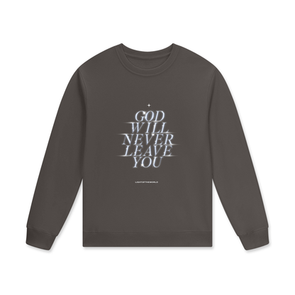 "God Will Never Leave You" Streetwear Unisex Cotton Pullover